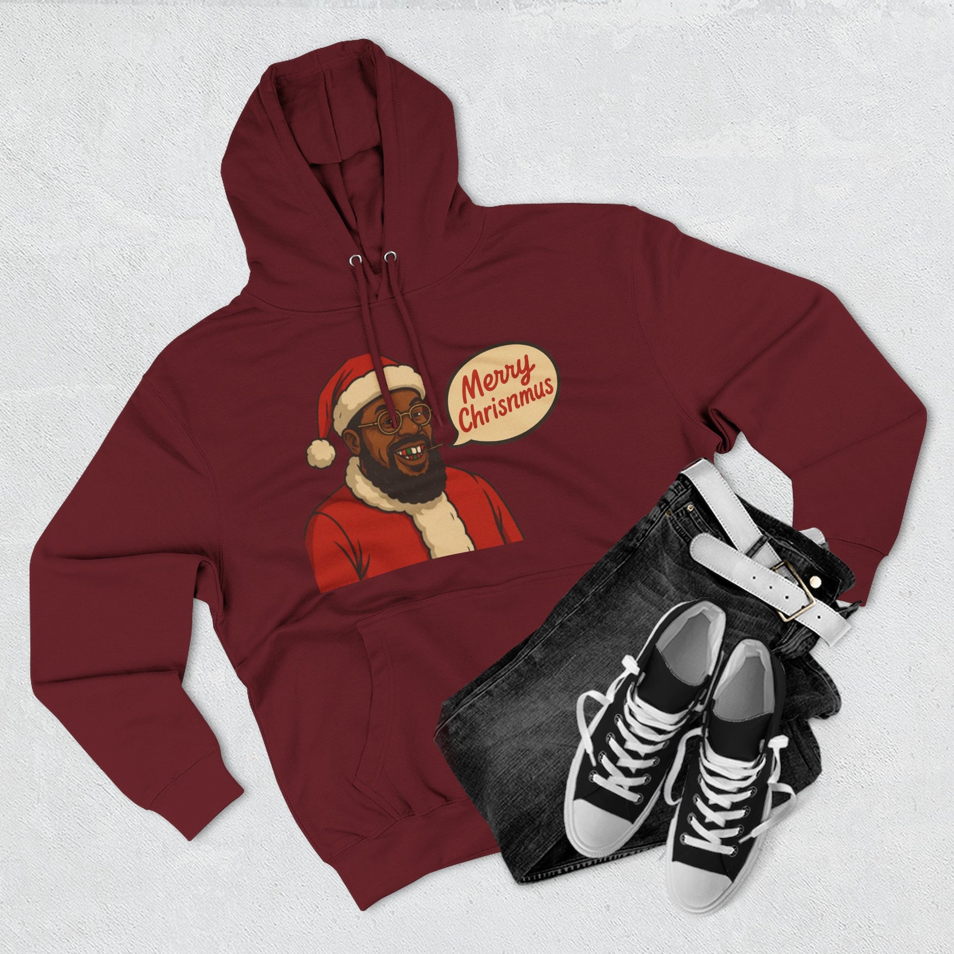 Santa "Merry Chrismmus" Festive Holiday Hoodie