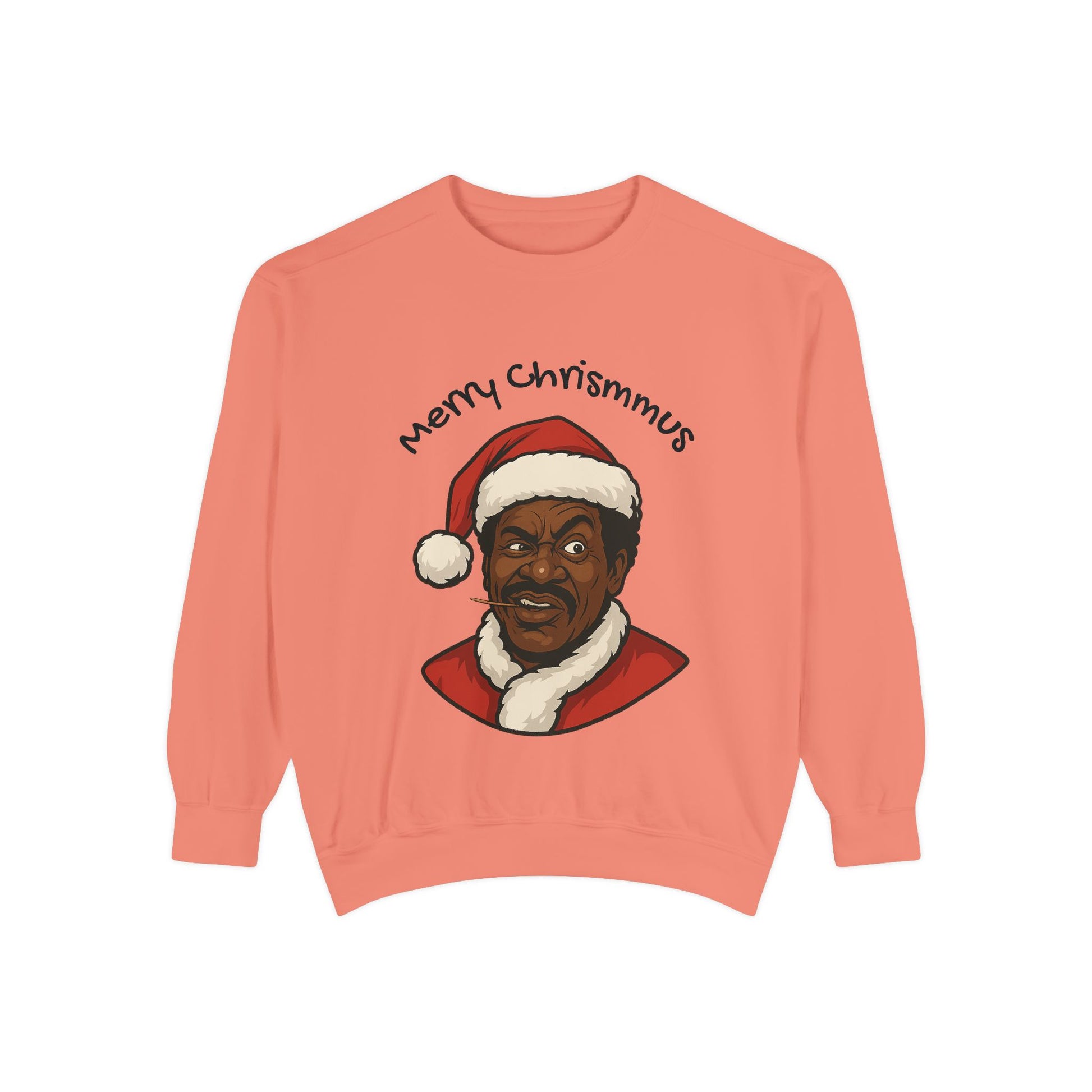 'Merry Christmus' Santa Portrait Holiday Crewneck