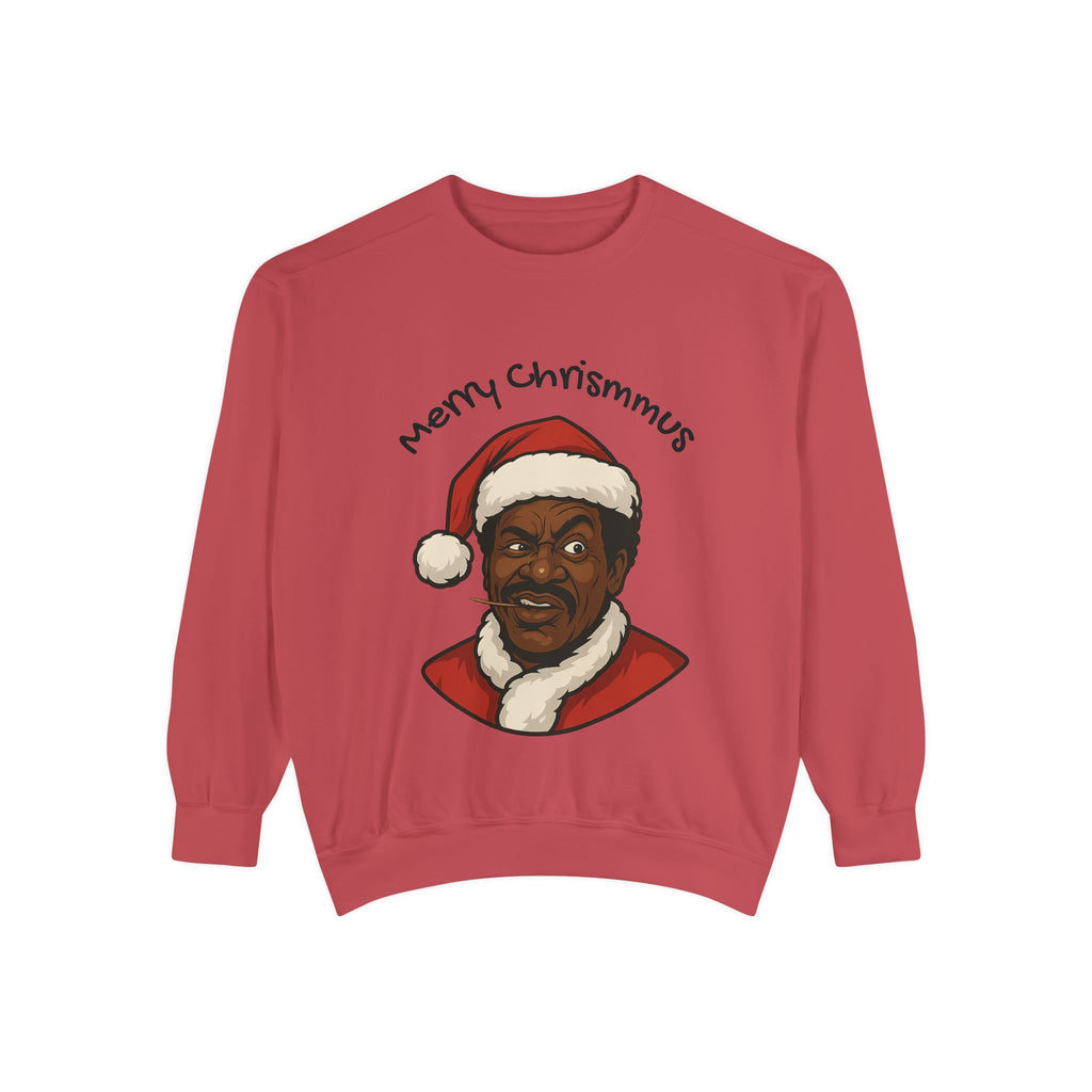 'Merry Christmus' Santa Portrait Holiday Crewneck