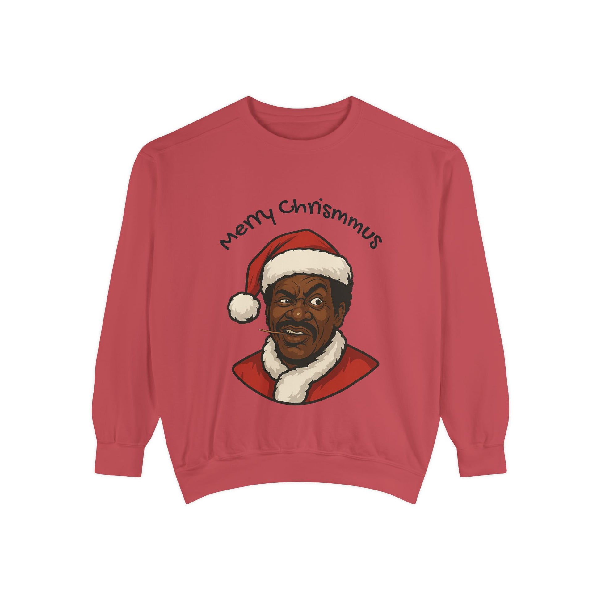 'Merry Christmus' Santa Portrait Holiday Crewneck